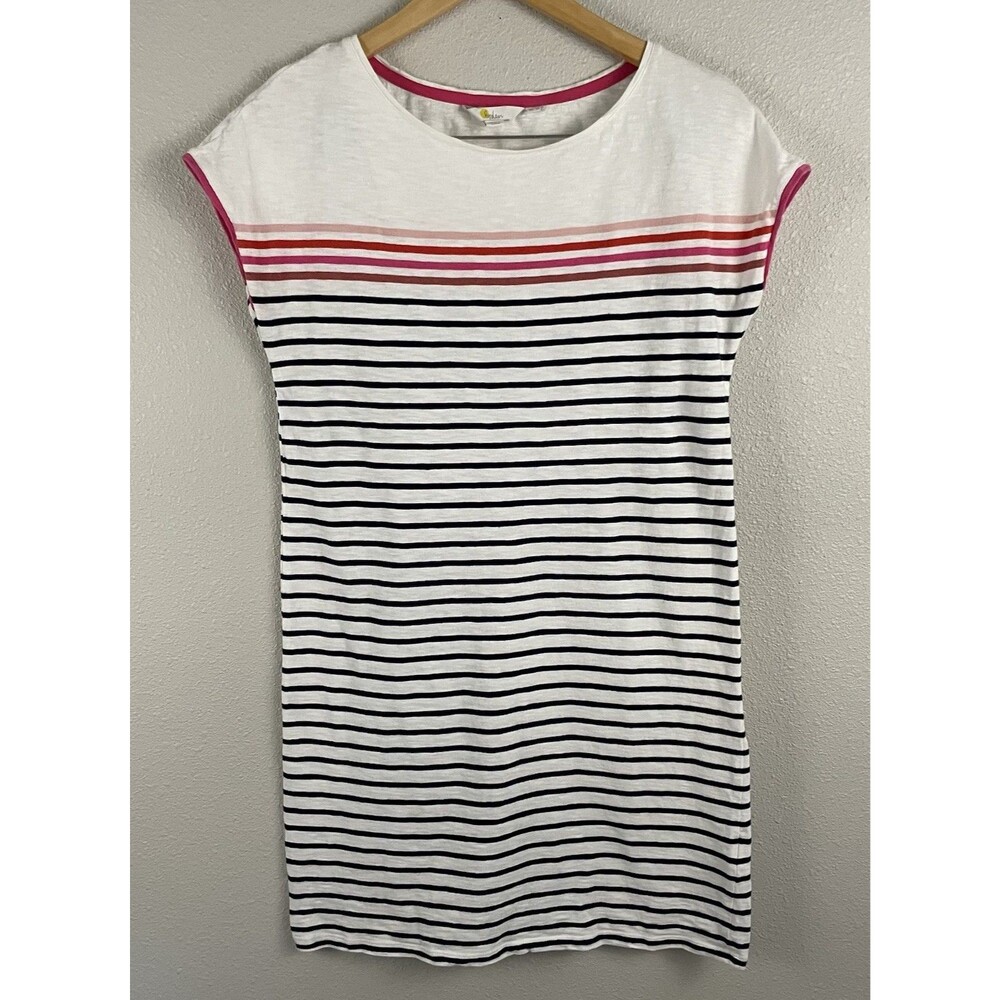 Boden Womens 2 Paulina Cotton Jersey Dress Striped Nautical Shift